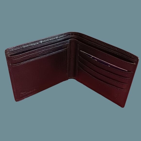 Polo Ralph Lauren Black Leather Bi-Fold Wallet With Box - Picture 10 of 11